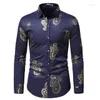 Koszulki męskie Topy Tops Mens Shirt Golden Sunflower Holiday Long Rleeves Office Poliester Regularne niewielkie wakacje