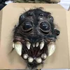 Party Masks Horror Creepy Spider Mask Cosplay Scary Animal Spiders Big Eyes Tooth Open Mouth Latex Helmet Halloween Party Costume Props x0907