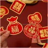Hooks Rails Nya 10st kinesiska stil festligt och lyckliga välsignelse år utan att stansa krok originalitet skönhet mtipurpose droppe delive dhd4m