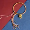 Bracelets de charme Tibetano corda trançada zakiram Hand pode pendurar Tangka ga wu box colorido DIY Gourd Bracelet Acessory Dropship