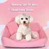 kennels pens Luxury Dog Sofa Pink Gray Pet Bed Cover Mat Princess Cat For Small Medium Puppy Animal Bedding Yorkshire Chihuahua 230906