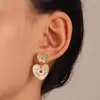 Hoop Earrings Exaggerated Baroque Love Korean Online Celebrity Retro Flash Diamond