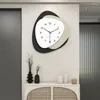Horloges murales horloge tridimensionnelle nordique décoratif salon décoration de la maison suspension silencieuse