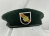 Bérets de la guerre du Vietnam, armée américaine, 5ème groupe des FORCES spéciales, béret vert noirâtre, insigne majeur, chapeau militaire, toutes tailles