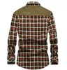 Men's Casual Shirts Winter Fleece Plaid Men Cotton Long Sleeve Camisa Masculina Thick Warm Autumn Flannel Military