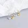 Boucles d'oreilles créoles en argent 925, aiguille, pompon, amour, cœur, Piercing pour femmes et filles, Punk, fête d'oreille, bijoux de mariage, cadeau Eh548