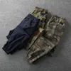 Herrbyxor trendiga kamouflage last män springer avslappnad militär lös baggy armé stil byxor streetwear retro harem joggar