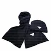 Top quality designer brand wool hat scarf set wholesale with box for men and women winter warmth