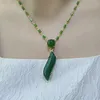 Beautiful waist jade necklace for women with a high-end sense of collarbone chain temperament and fashion. New version gives people a good gift