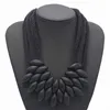 Collier de perles réglable exagéré chaîne de clavicule en métal rétro glands géométriques accessoires collier ras du cou colliers courts pour femmes cadeau d'anniversaire