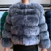 Kadın Kürk Sahte Kürk 2023 Kış Yeni Kürklü Sahte Tilki Kürk Moda Moda Kadınlar Zarif Kabarık Ceket Kalın Sıcak Yüksek Kalite Peluş Palto Sarı X0907