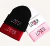 Beanie / Skull Caps 1pc Unisex PERDEDOR Bordado Sombrero cálido Moda suave Hip Hop Invierno Cálido Sombrero de punto x0907