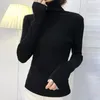Damenpullover Pullover Rollkragenpullover Frauen Herbst Weicher Strick Schlank Elastisch Koreanisch Einfache Grundpullover Solide Tops