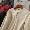 Męskie koszule Męskie ubranie 2023 Modne męskie pół -guziki waflowe dzianiny TEES
