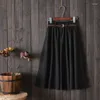 التنانير الصيفية مدرسة A-LINE SKIRT WIND LONG COLLAL LONG JAPANER