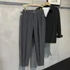 Pantaloni da uomo estivi sottili per il tempo libero classici coreani moda business casual pantaloni formali drappeggiati dritti maschili