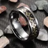 Wedding Rings Price USA S 8MM Silver Bevel GP Mason Foil Black Fiber Inlay Men's Fashion Tungsten Ring