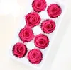 Party Favor Artificial Flowers Rose 8pcs 1set 4-5 cm Romantisk blommor Bevarad valentinsdag Evighetens gåva Mors eviga