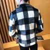 Men's Trench Coats 2024 Plush Long-sleeved Winter Denim Cotton Jacket Lamb Wool Korean Fashion Style CropTop Thick Outware Coat For Young