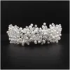 Hair Jewelry Bridal Tiara Headwear Pearl Crown Princess Pear Crystal Headband Accessories 230202 Drop Delivery Hairjewelry Dhcgf