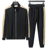 Designer Zipper Tracksuit Mens Running Tracksuits Homens Sportswear Ternos de Mangas Compridas Duas Peças Sportswear Jogging Jacket + Calças 777788