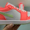 2023 A Hot 1s Lava Glow Consumes Basketball Shoes 1 Low SE White Barely Volt Men Women Sportswear