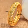 Bangle 24k Gold Color Bangles For Women Gold Bracelets Wedding Party Bridal Jewelry Joias Ouro Factory Price Vint 230906