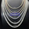 Hot Koop 925 Sterling Zilver Hip Hop Iced Out d Kleur Wit Vvs Diamant 2mm 3mm 4mm 5mm 65mm Moissanite Tennis Ketting Pjcel