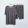 Vêtements de nuit pour femmes Couples Pyjamas Ensembles Femmes Hommes Pyjamas d'été Couleur unie Amoureux coréens Homewear Doux Pijamas Loungewear Vêtements de nuit