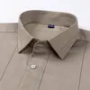 Erkekler Elbise Gömlekleri Hafif Strech Uzun Kollu Çizgili Cep Olmadan Rahat Standart Bambu Fiber Geometrik Baskı Gömlek