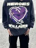 Hellstar Hellstar "purple Love Limited" Manica lunga alta stile hip hop americano West Coast Street Graffiti