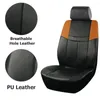 Bilstol täcker Auto Plus Universal Leather Set Accessories Interiör Fit för de flesta SUV Truck Van Cushion Fyra säsong
