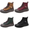 Multi-gekleurde dikke zool binnen verhoogde atletische casual schoenen vrouw zwart geel rood groene trainers outdoor color4