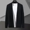 Maglioni da uomo Motivi geometrici Cardigan lavorato a maglia a contrasto Maglione sottile a maniche lunghe Cappotto da uomo Noel Kazak Heren