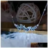 ペンダントネックレスChoucong New Fashion Jewelry 925 Sterling sier Luxury MTI Shape 5A zircon CZ Diamond Wedding Engagement Party Clavic DHSFG