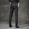 Herrenjeans Koreanische Version von Slim Foot Trend Wild Brand 2023 Herbst und Winter zerrissen