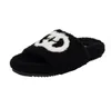 Ontwerpers Slippers Slippers Sandalen Meisje Slippers Slipper winterglijbaan Dames Dames Wol Bont Pluizig Harig Warm Letters Comfortabel Fuzzy maat36-42 GG98