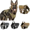 Halsbanden Riemen Tactisch Harnas Militaire training K9 Gewatteerd Quick Release Vest Huisdier Voor Set Kleine Middelgrote Honden 230906