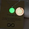 Pendant Necklaces Luminous Beads Necklace Glowing Night Star Heart Glow In The Dark Short For Men Women Hallowen Gifts
