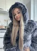 Women's Fur Faux Fur Winter Furry Cropped Faux Fur Coats and Jackets Women Fluffy Top Coat Hooded Fur Jacket Short Zip Coat Thick Warm Womens Clothes x0907