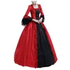Casual Dresses Women Formal Gothic Dress Retro Floral Print Evening Party Costumes Princess Victorian Elegant Ball Gowns Vestido Robe