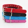 Dog Collars Small Cats Dogs Rivet PU Leather For Pet Accessories Puppy Necklace Chihuahua Supplies Personalized