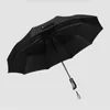 Umbrellas Business Black Luxury Umbrella Windproof Strong Men Sunshade Reinforce Quality Uv Large Automatic Parapluie Household