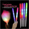 Andere feestelijke feestartikelen Niet-wegwerpvoedselkwaliteit Lichte suikerspinkegels Kleur Gloeiende lichtgevende marshmallowstokjes Knipperend Ke Dheld