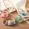 Blocks Let'S Make Wooden Baby Toys Fashion Camera Wood Pendants Toys For Kids Wooden Diy Present Gift Baby Block R230907