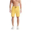 Shorts pour hommes Hommes Entraînement Fitness Longueur du genou Respirant Jogger Jaune Entraînement Gym Bodybuilding Séchage rapide Course à pied