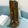 Balmais Overknee sexy hochwertige hohe Winterabsatzstiefel für Damenmode 2021 Spitze Zehen Elegant Oberschenkel lang dehnbarer Socken Party Boot