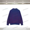 xinxinbuy Mannen designer Hoodie Sweatshirt 23ss Parijs Gradiënt Letter Jacquard patroon lange mouw katoen dames groen Zwart paars S-XL