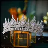 Hair Jewelry Luxury Cubic Zirconia Crown Crystal Bridal Tiaras Crowns Queen Princess Pageant Diadem Headband 210616 Drop Delivery Hai Dhax1