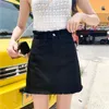 Юбки Мини-юбка с высокой талией, женская элегантная и простая офисная однотонная юбка трапециевидной формы в Корейском стиле Sunshine Girl 230906